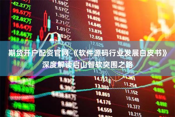 期货开户配资官网 《软件源码行业发展白皮书》深度解读启山智软突围之路